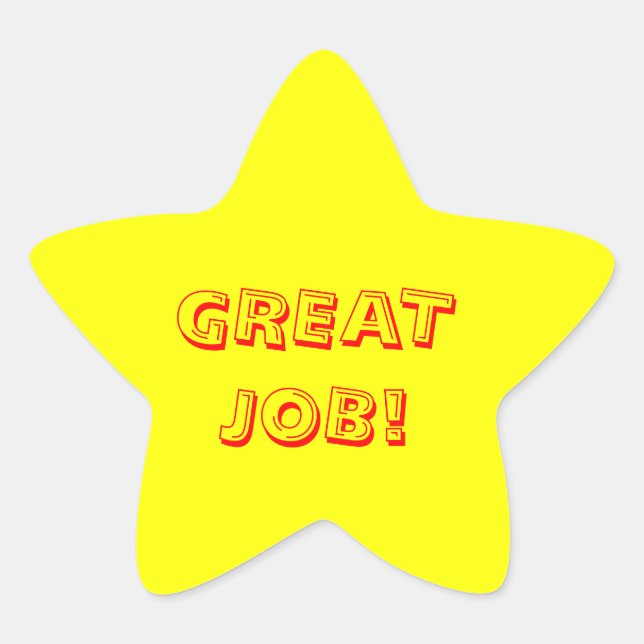 Great Job Star Sticker (Front)