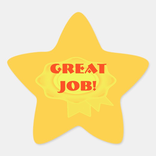 Great Job Star Sticker (Front)