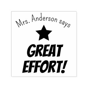Great Job Stars Teacher's Personalized Self-inking Stamp