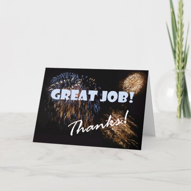 Great Job, thanks! Thank You Card (Front)
