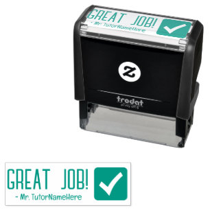 "GREAT JOB!" Tutor Feedback Rubber Stamp
