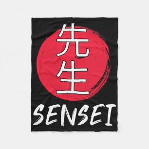 Great Karate Sensei Outfit Japanese Fighting Desig Fleece Blanket