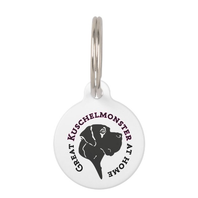 Great Kuschelmonster at Home Pet Tag (Front)