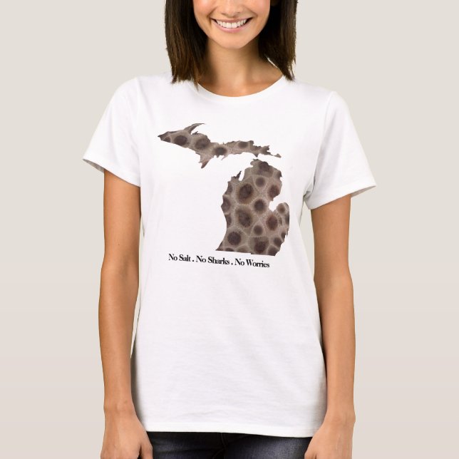 Great Lake State - no salt . No sharks. No Worries T-Shirt (Front)