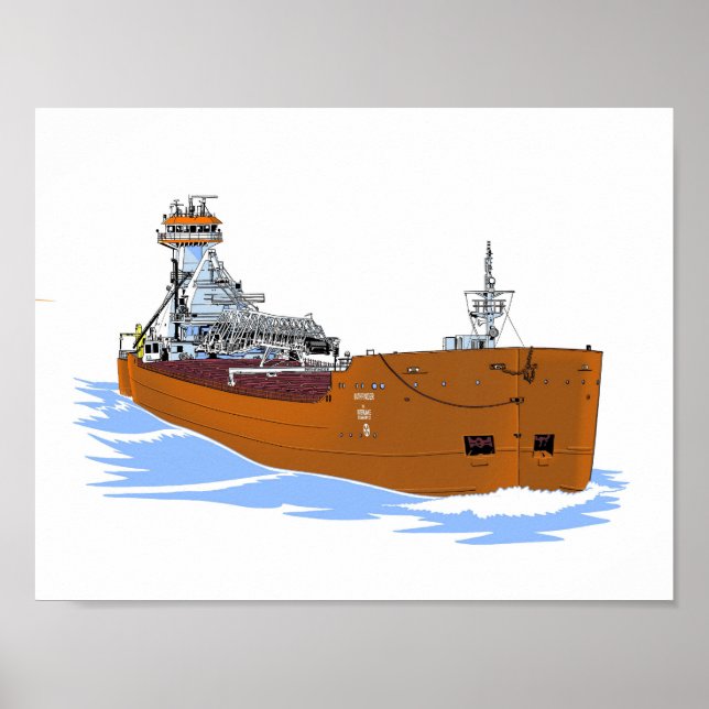 Great Lakes Barge Pathfinder and tug Dorothy Ann Poster (Front)