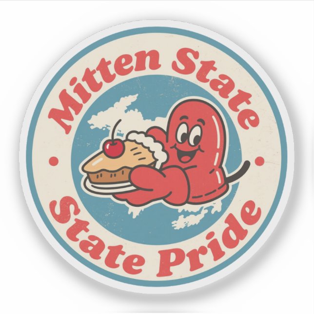 Great Lakes Charm_ Michigan Mitten Vintage Style (Front)