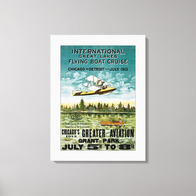 Great Lakes Flying Boat - L Canvas Print (Front)