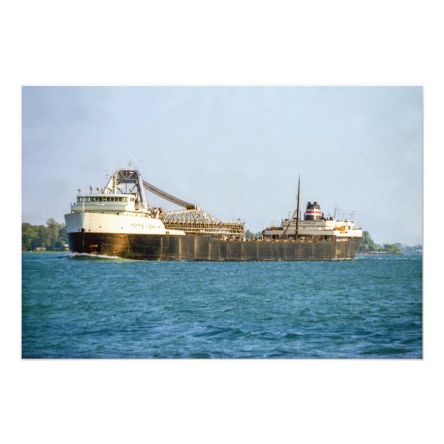 Great Lakes freighter Adam E. Cornelius Photo Print (Front)