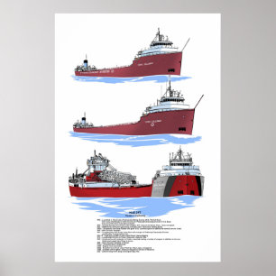 Great Lakes freighter Cason J. Callaway history Poster