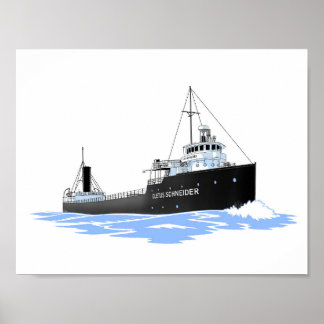 Great Lakes freighter Cletus Schneider last config Poster