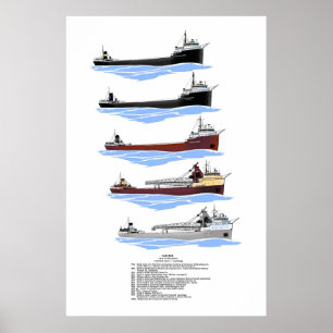 Great Lakes freighter Cuyahoga history Poster