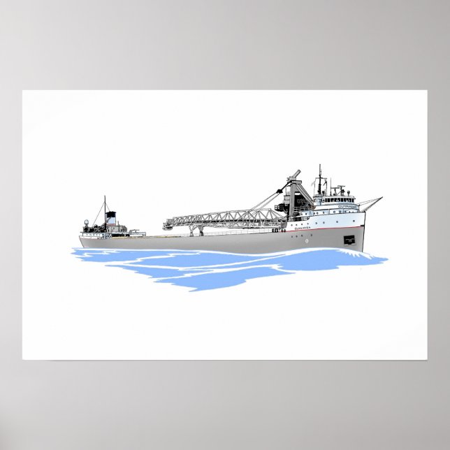 Great Lakes freighter Cuyahoga Poster (Front)