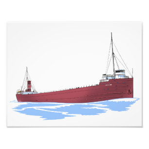 Great Lakes freighter D.M. Philbin Photo Print