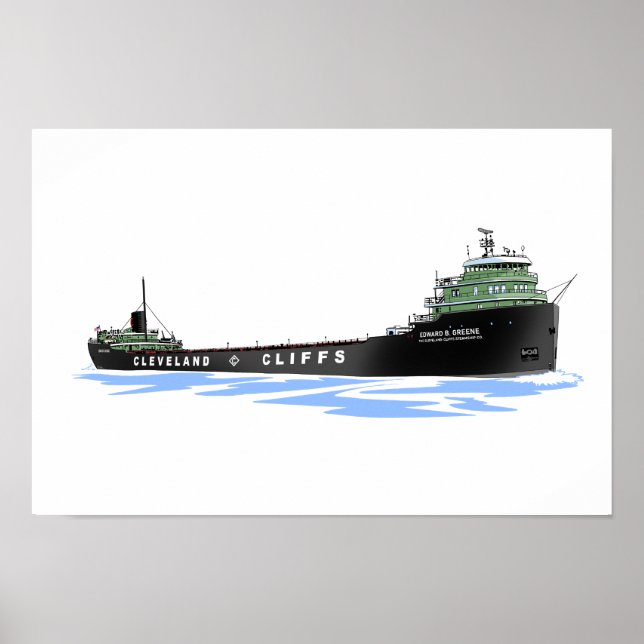 Great Lakes freighter Edward B. Greene Poster (Front)