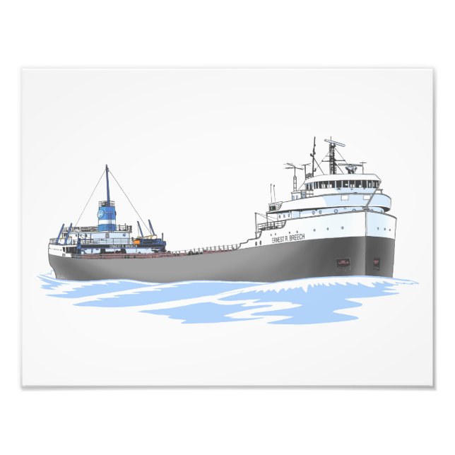 Great Lakes Freighter Ernest R. Breech Photo Print (Front)