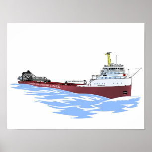 Great Lakes Freighter Frontenac (CSL) Poster