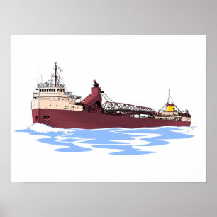 Great Lakes freighter Joseph H. Frantz Poster