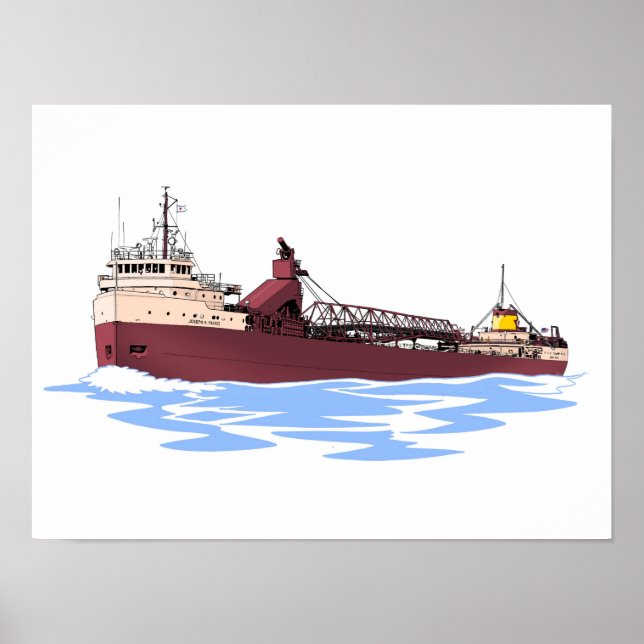 Great Lakes freighter Joseph H. Frantz Poster (Front)