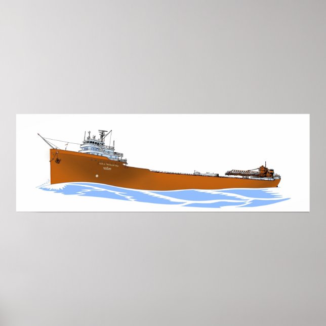 Great Lakes freighter Lee A. Tregurtha Poster (Front)