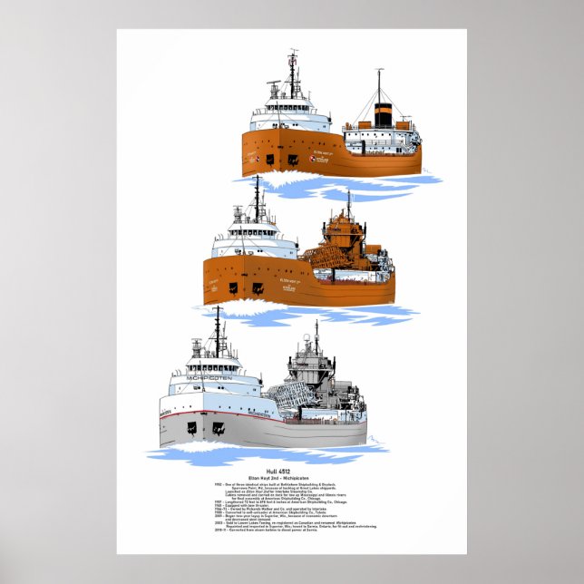 Great Lakes freighter Michipicoten history Poster (Front)