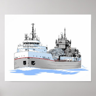 Great Lakes freighter Michipicoten Poster