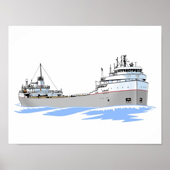 Great Lakes freighter Ojibway Poster (Front)