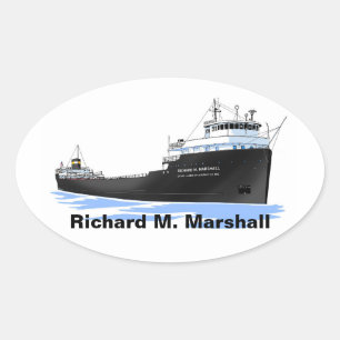 Great Lakes Freighter Richard M. Marshall Oval Sticker