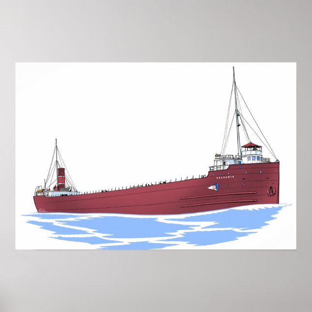 Great Lakes freighter Sylvania (early) Poster (Front)