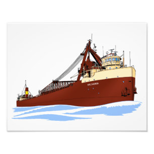 Great Lakes freighter Sylvania s/u Columbia Photo Print