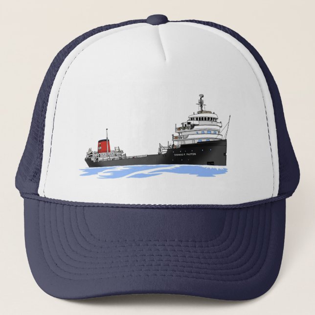 Great Lakes Freighter Thomas F. Patton Republic Trucker Hat (Front)