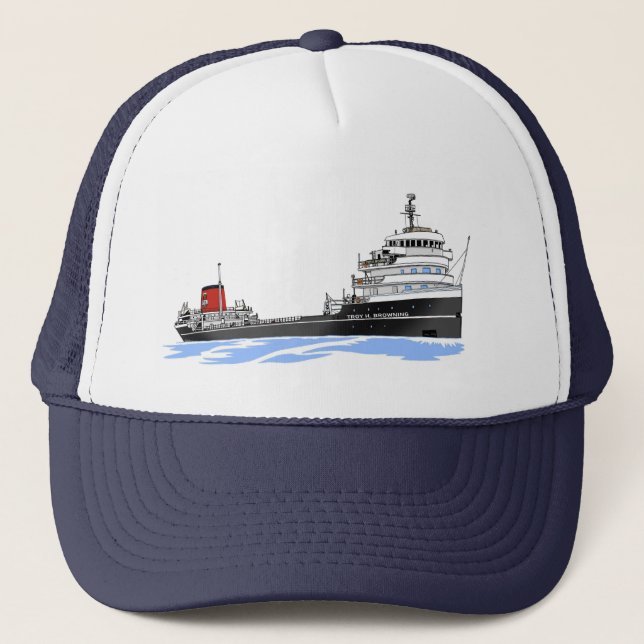 Great Lakes freighter Troy H. Browning Trucker Hat (Front)