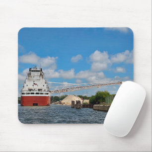 Great Lakes Freighter Unloading Stone Mouse Pad