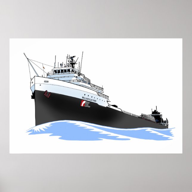 Great Lakes freighter William Clay Ford (2) Poster (Front)