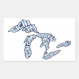 Great Lakes - Indigenous Lake Names T-Shirt Sticker