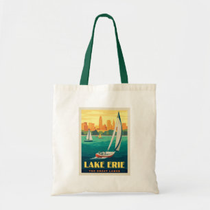 Great Lakes   Lake Erie Tote Bag