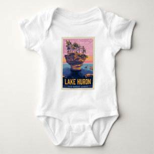 Great Lakes   Lake Huron Baby Bodysuit
