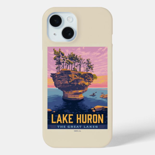 Great Lakes | Lake Huron Case-Mate iPhone Case (Back)