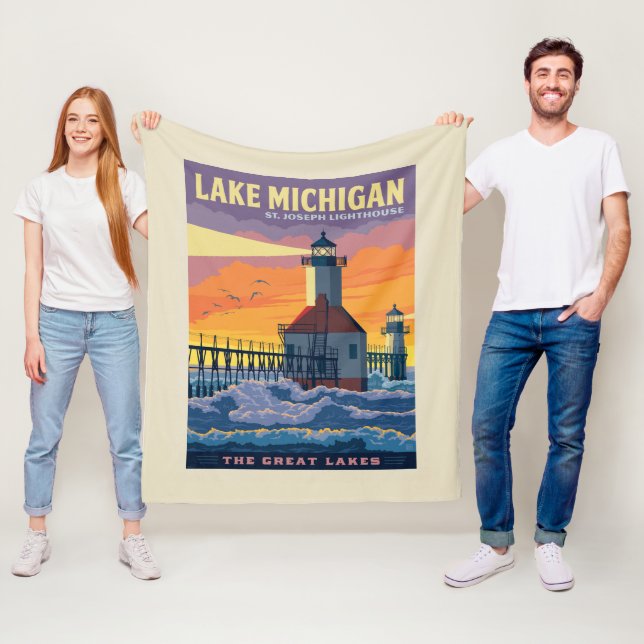 Great Lakes | Lake Michigan Fleece Blanket (In Situ)