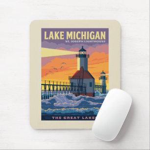 Great Lakes   Lake Michigan Mouse Pad