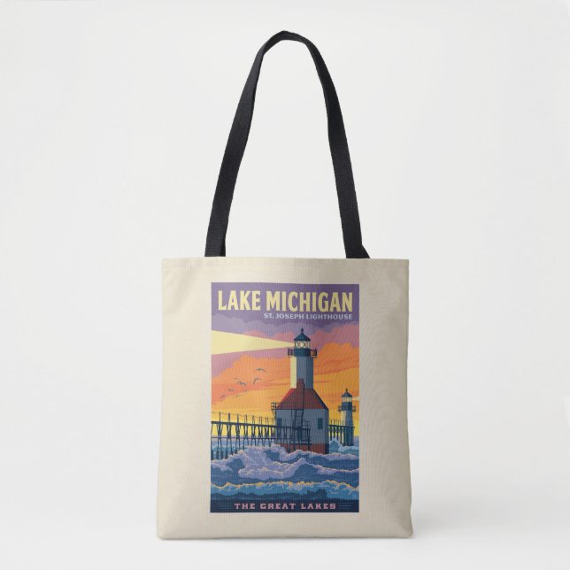 Great Lakes | Lake Michigan Tote Bag (Front)