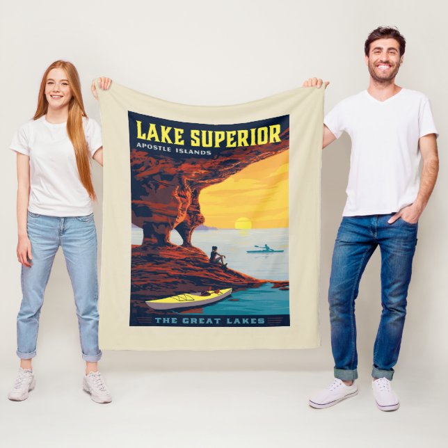 Great Lakes | Lake Superior Fleece Blanket (In Situ)