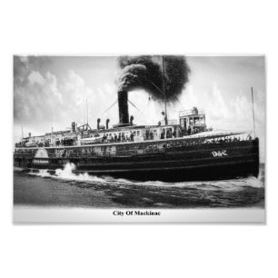 Great Lakes passenger steamer D&C City of Mackinac Photo Print