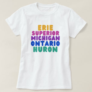 Great Lakes Rainbow Text T-Shirt