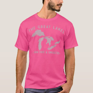 Great Lakes Shark Free And Unsalted Funny Vintage T-Shirt