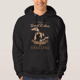 great lakes shark free unsalted michigan gift hoodie