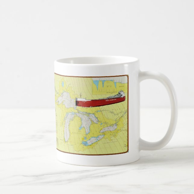 Great Lakes Ship CSL Niagra on a Mug and Chart (Right)