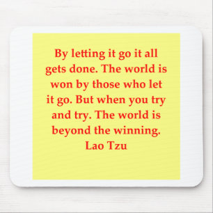 great Lao Tzu Quote Mouse Pad