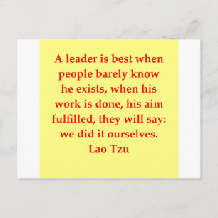 great Lao Tzu Quote Postcard