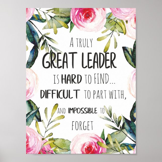 Great leader Gift great leader freedom goals power Poster (Front)
