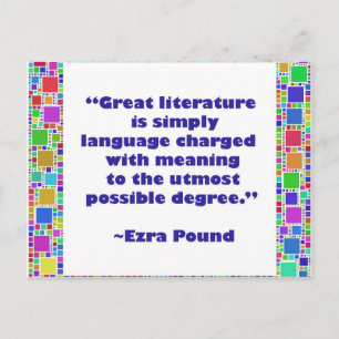 great literature postcard